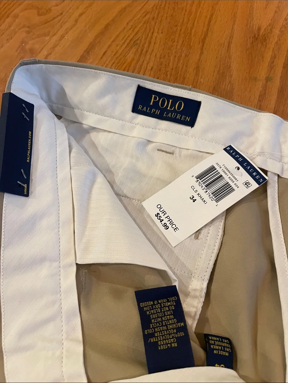 Polo by Ralph Lauren Beige Flat-Front Men’s Shorts